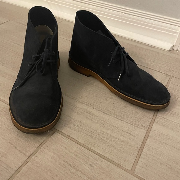 Clarks Original Desert Boot in Blue Suede